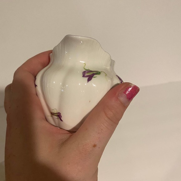 Shelley England Fine Bone China Violets 13821 Creamer and Sugar - Picture 8 of 11